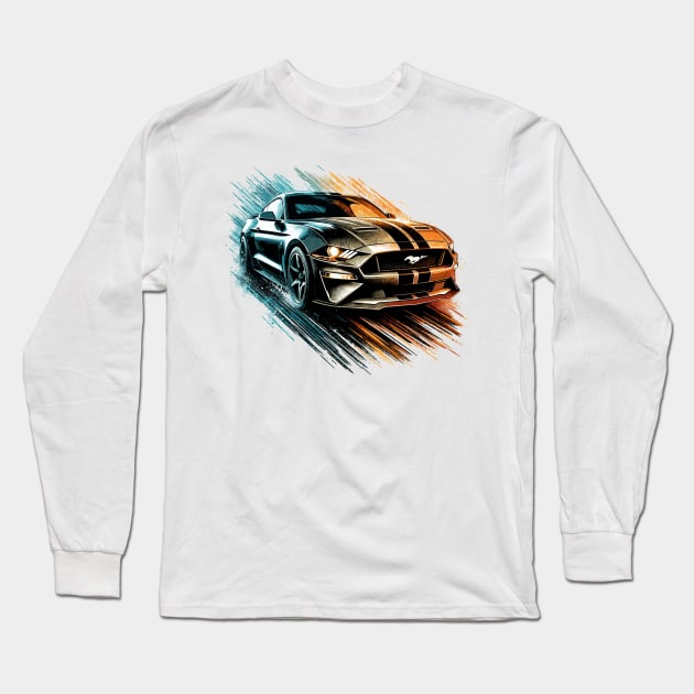 Ford Mustang Long Sleeve T-Shirt by Vehicles-Art